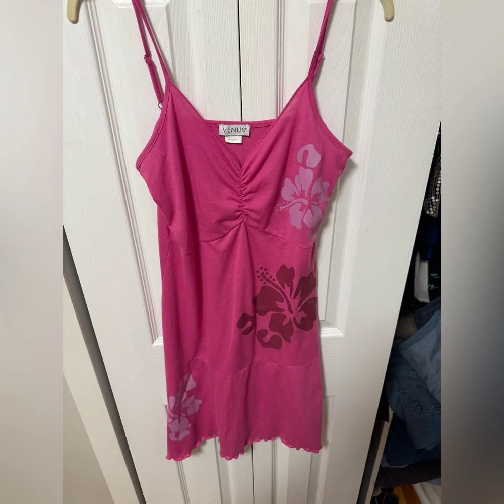 Y2K hibiscus flower dress - Picture 2 of 5